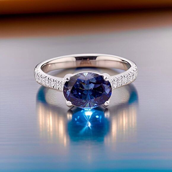 Natural Sapphire Diamond Ring 6.5 14k W Gold 3.15 TCW Certified $4,950 310588 - Picture 1 of 14